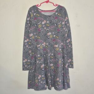 The Children’s Place Chalkboard Dress Girls XL 14 Y2K Skater Cotton Long Sleeve